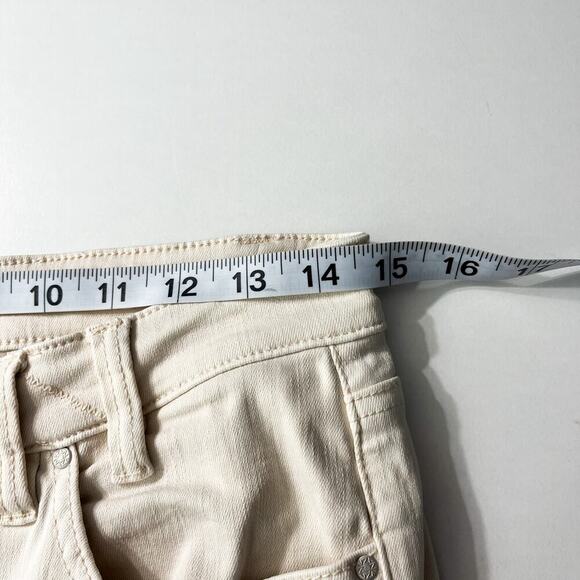Nik+Zoe Women’s Mid-Rise Straight Ivory Jeans Sz‎ 29 Stretchy Comfy - Picture 11 of 14